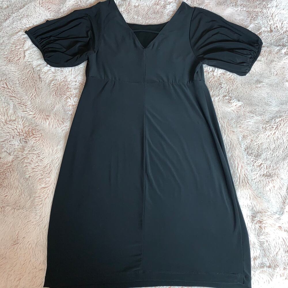 Bisou Bisou Black Embellished Short Sleeve Dress 8 - Picture 11 of 11